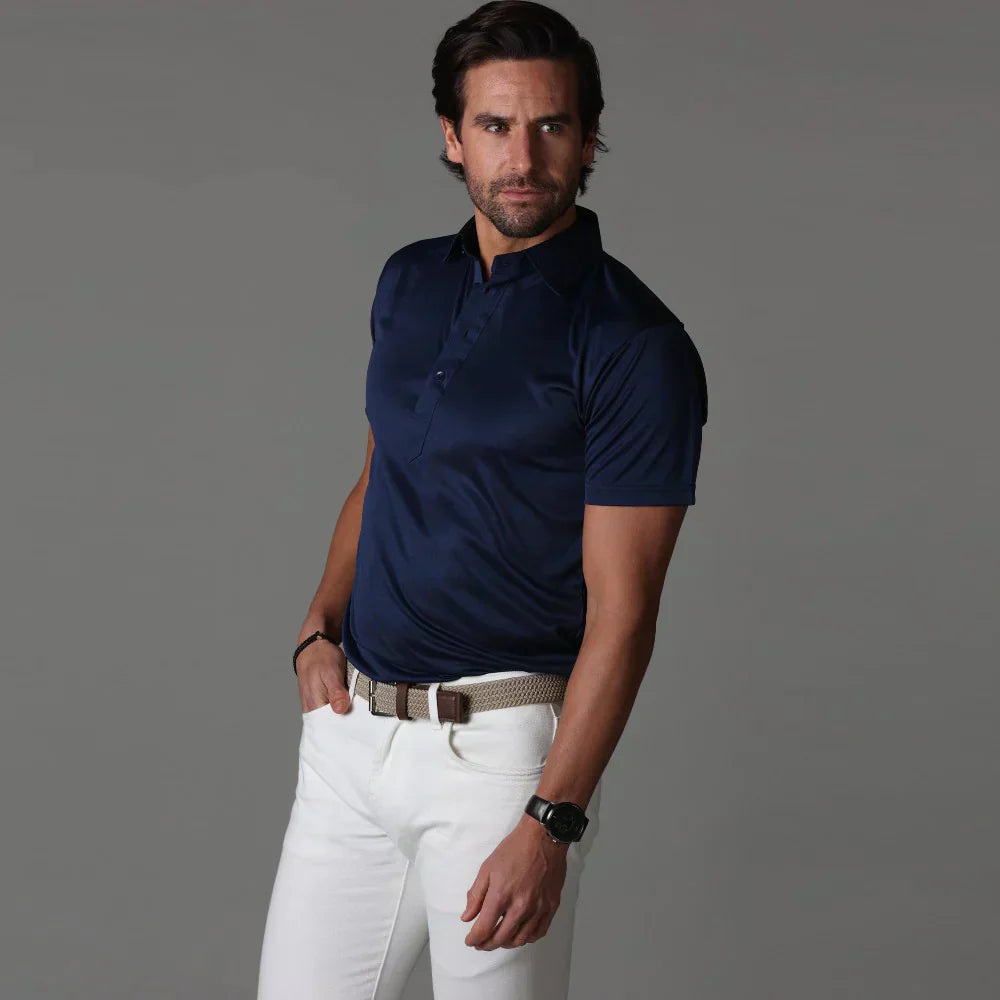 BySavelli | Herren-Poloshirt mit strukturiertem Kragen