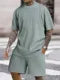BySavelli | Vertikal gestreiftes T-Shirt und Shorts Set