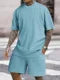 BySavelli | Vertikal gestreiftes T-Shirt und Shorts Set